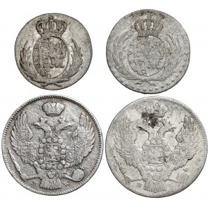 5 haléřů - 2 zloté 1812-1839, sada (4ks)