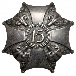 Odznaka 15 Pułk Piechoty Wilczki - SREBRRO