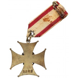 Krzyż Miejskiej Straży Obywatelskiej Lwowa ZA ZASŁUGI 1918 I.XI 1928 M.S.O