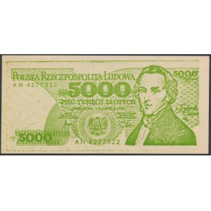 Solidarity, 5,000 zloty 1986 Frederic Chopin