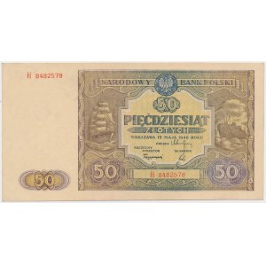50 zloty 1946 - large letter