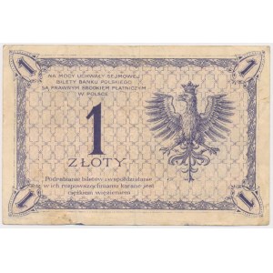 1 Zloty 1919 - S.7 J - einstellige Serie