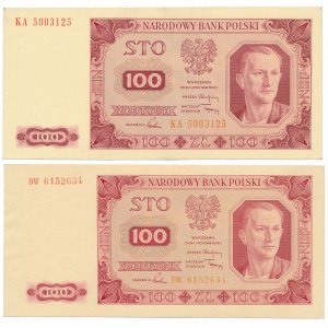 100 gold 1948 - KA and DW - set (2pcs)
