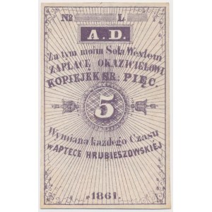 Hrubieszow, pharmacy, 5 kopecks 1861 - blankie