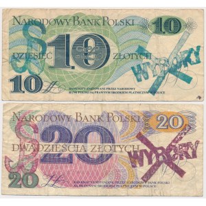 Solidarität, 10 und 20 Zloty 1982 - Briefmarke WYBORY (2 Stck.)