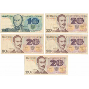 Solidarity, 10 and 20 zloty 1982 - stamp WRONA NAS NIE POKONA! (5pcs)