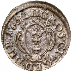 Johannes II. Kasimir, Doppel-Grosz Danzig 1652 GR - seltenes Jahr