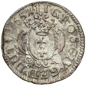 Jan II Kazimierz, Dwugrosz Gdaňsk 1651 GR - jednoduchý - D L R