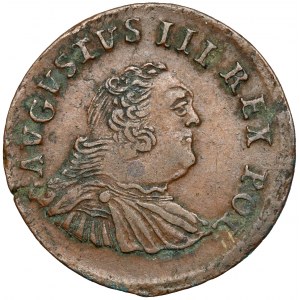 August III Sas, Grünthal penny 1754 - číslo 3