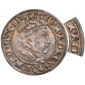 Sigismund II Augustus, Penny per Lithuanian foot 1546 - AVGG error (RRR)