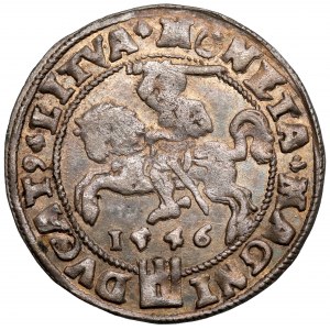 Sigismund II Augustus, Litauischer Fußpfennig 1546 - AVGG Fehler (RRR)