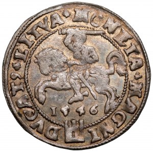Zikmund II Augustus, litevský pěší groš 1546 - chyba AVGG (RRR)