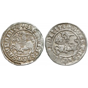 Sigismund I. der Alte, Vilniuser Halbpfennig 1509 und 1513 (2 Stück)