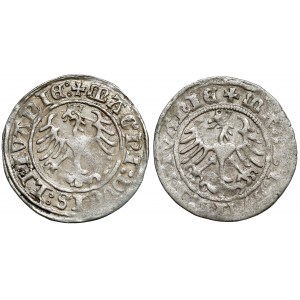 Sigismund I. der Alte, Vilniuser Halbpfennig 1509 und 1513 (2 Stück)