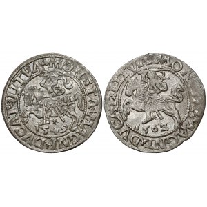 Sigismund II Augustus, halber Pfennig Vilnius 1549 und 1562 (2 Stück)