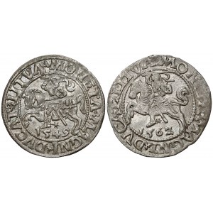 Sigismund II Augustus, Half-penny Vilnius 1549 and 1562 (2pcs)