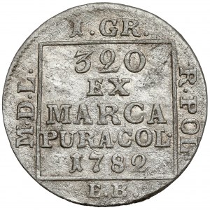 Poniatowski, Grosz srebrny 1782 E.B. - rzadki
