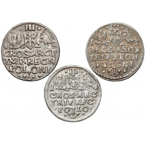 Sigismund III Vasa, Troika Krakow 1622-1624, set (3pcs)