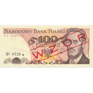 100 złotych 1979 - WZÓR - EU 0000000 - No.0726