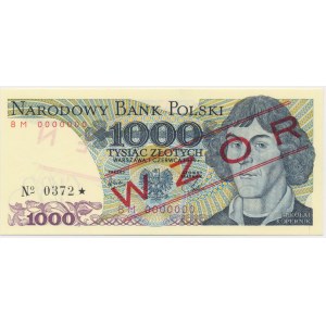 1.000 złotych 1979 - WZÓR - BM 0000000 - No.0372