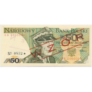 50 zloty 1988 - MODEL - GB 0000000 - No.0832.