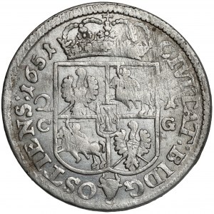 John II Casimir, Ort Bydgoszcz 1651 CG - value 21 - very rare