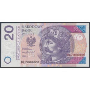 20 PLN 2016 BL - 7000000 - Millionstel