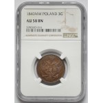 3 pennies 1840 MW, Warsaw