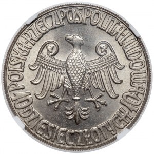 CuNi 10 zloty 1964 Kasimir der Große - OHNE Inschrift PRÓBA