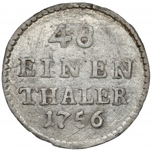 August III Sas, 1/48 thaler 1756 FWóF, Dresden