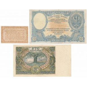 Satz polnischer Banknoten von 1919-1932 (3 Stck.)