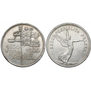 Nike 5 złotych 1928 i Sztandar 5 złotych 1930, zestaw (2szt)