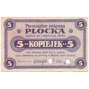 Płock, 5 Kopeken (gültig bis 1.1.1919) - entwertet