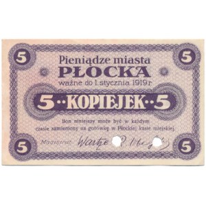 Płock, 5 kopejok (platnosť do 1.1.1919) - zrušené