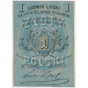 Piskorów, Ludwik Lipski, 1 złoty 1863