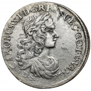 Pomerania, Charles XI, 1/3 thaler 1674 DS, Szczecin