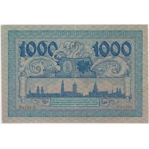Glogau (Glogow), 1,000 mark 1922 PRE-print for 50 million mark 1923