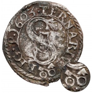Sigismund III Vasa, Trzeciak Poznań 1603 -P - monogram - RARE