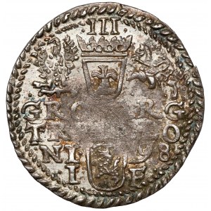 Sigismund III. Vasa, Trojak Olkusz 1598 - großer Kopf - ohne R