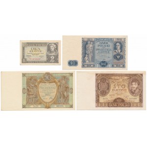 Zestaw banknotów polskich z lat 1929-36 (4szt)