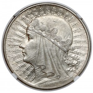 Głowa Kobiety 10 złotych 1932 bz, Londyn