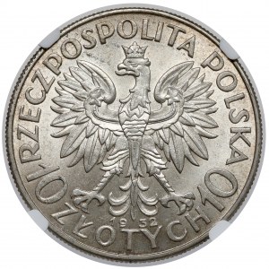 Głowa Kobiety 10 złotych 1932 bz, Londyn