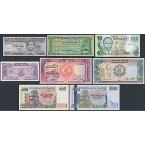 Ethiopia, Botswana, Sudan & Zimbabwe - banknotes lot (8pcs)