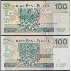 100 zloty - AA series - 1994 and 2012 (2pcs)