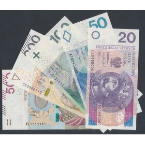 Satz von £20 bis £500 - schöne Zahlen, einschließlich Radar (5pc)