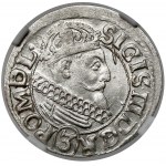 Sigismund III. Wasa, 3 Kreuzer Krakau 1616 - Sas - selten