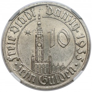 Gdaňsk, 10 guldenů 1935 - vzácné