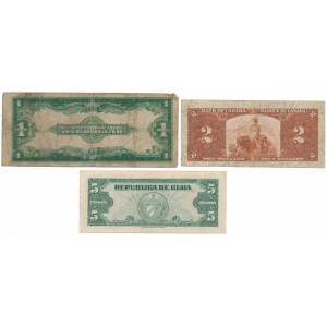 USA, 1 Dollar 1923 i Kanada, 2 i 5 Dollars 1937-60 (3szt)