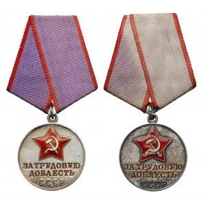 USSR, Medal for labor bravery since 1948, set (2pcs)