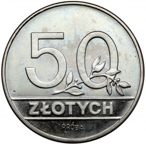 Próba NIKIEL 50 złotych 1990